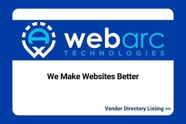 "UsableNet" logo, the words "Solving Digital Accessibility" and a link to their Vendor Directory listing with two blue right arrowheads